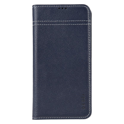 ELECTROPRIME For iPhone 15 GEBEI Top-grain Horizontal Flip Leather Phone Case(Blue)