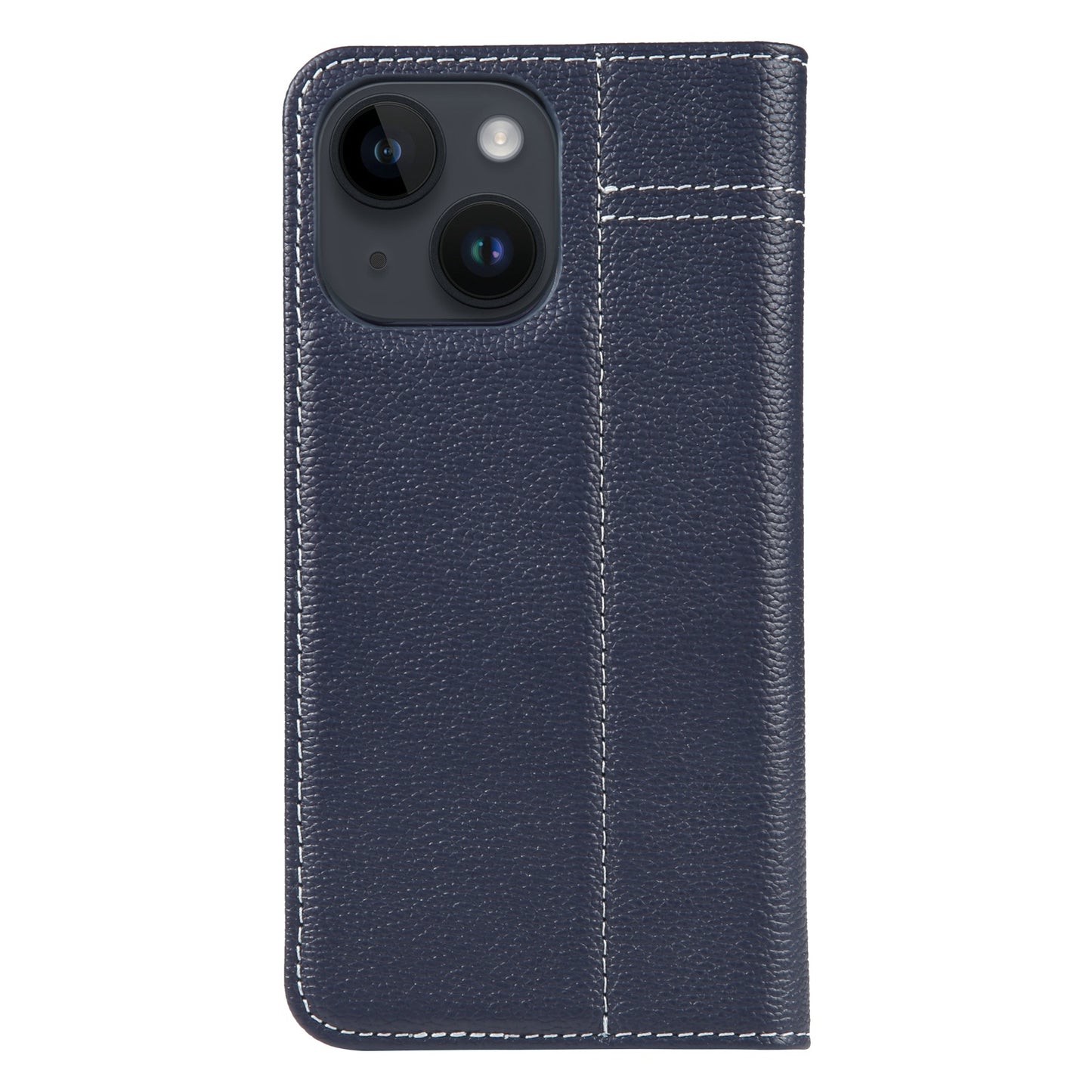 ELECTROPRIME For iPhone 15 GEBEI Top-grain Horizontal Flip Leather Phone Case(Blue)