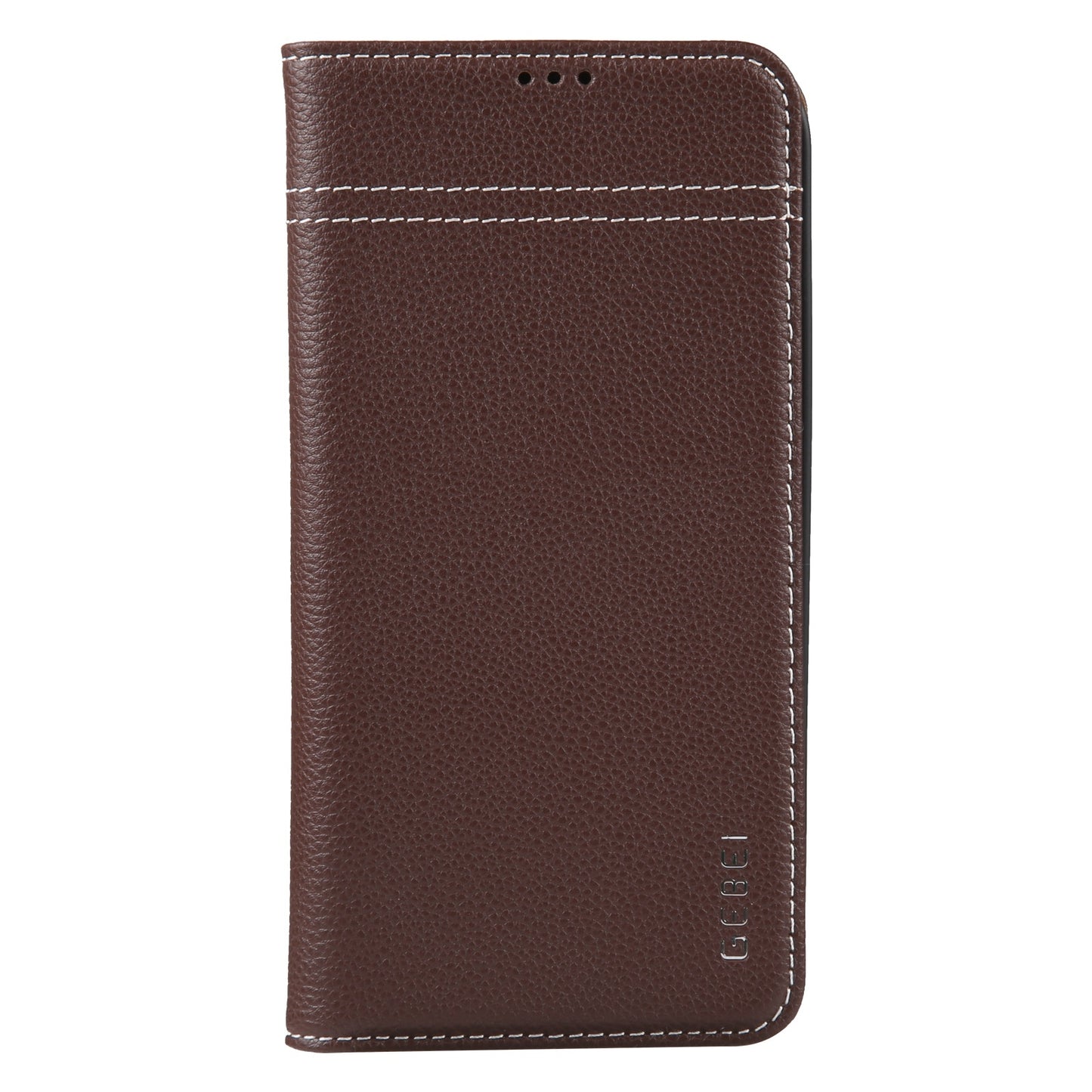 ELECTROPRIME For iPhone 15 GEBEI Top-grain Horizontal Flip Leather Phone Case(Brown)