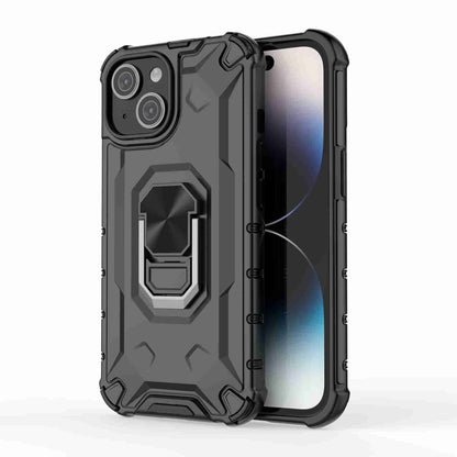 ELECTROPRIME For iPhone 15 Plus Ice Armor Series Ring Holder Phone Case(Black)