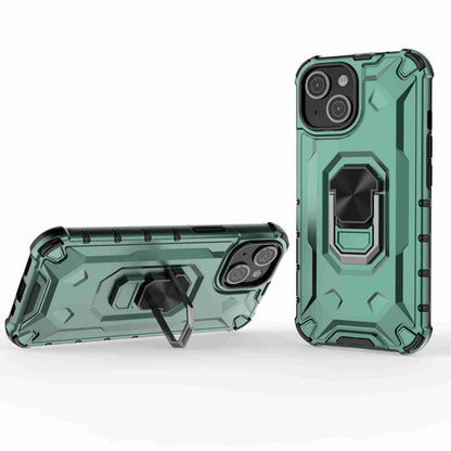 ELECTROPRIME For iPhone 15 Ice Armor Series Ring Holder Phone Case(Green)