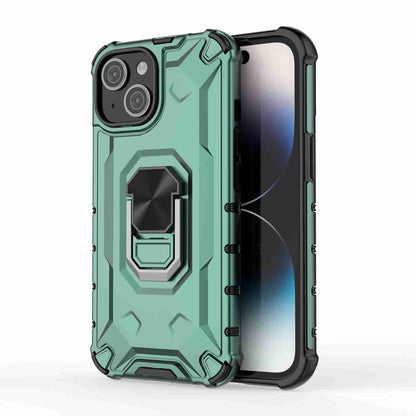ELECTROPRIME For iPhone 15 Ice Armor Series Ring Holder Phone Case(Green)