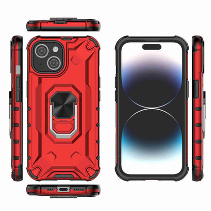 ELECTROPRIME For iPhone 15 Ice Armor Series Ring Holder Phone Case(White)