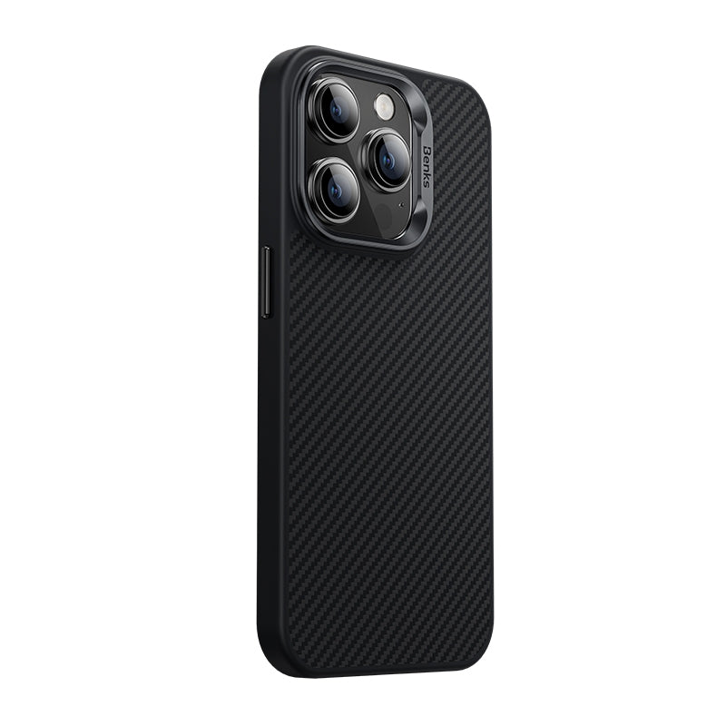 ELECTROPRIME For iPhone 15 Plus Benks 600D MagSafe Kevlar Carbon Fiber Shockproof Phone Case(Black)