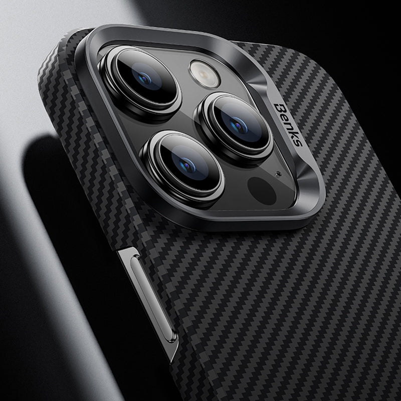 ELECTROPRIME For iPhone 15 Plus Benks 600D MagSafe Kevlar Carbon Fiber Shockproof Phone Case(Black)