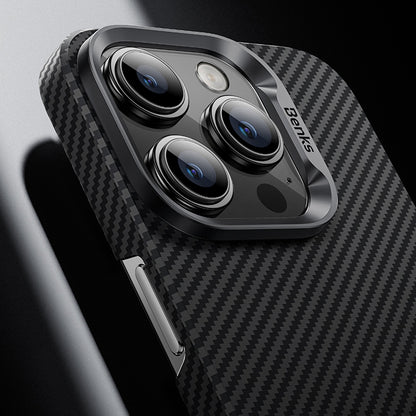 ELECTROPRIME For iPhone 15 Plus Benks 600D MagSafe Kevlar Carbon Fiber Shockproof Phone Case(Black)