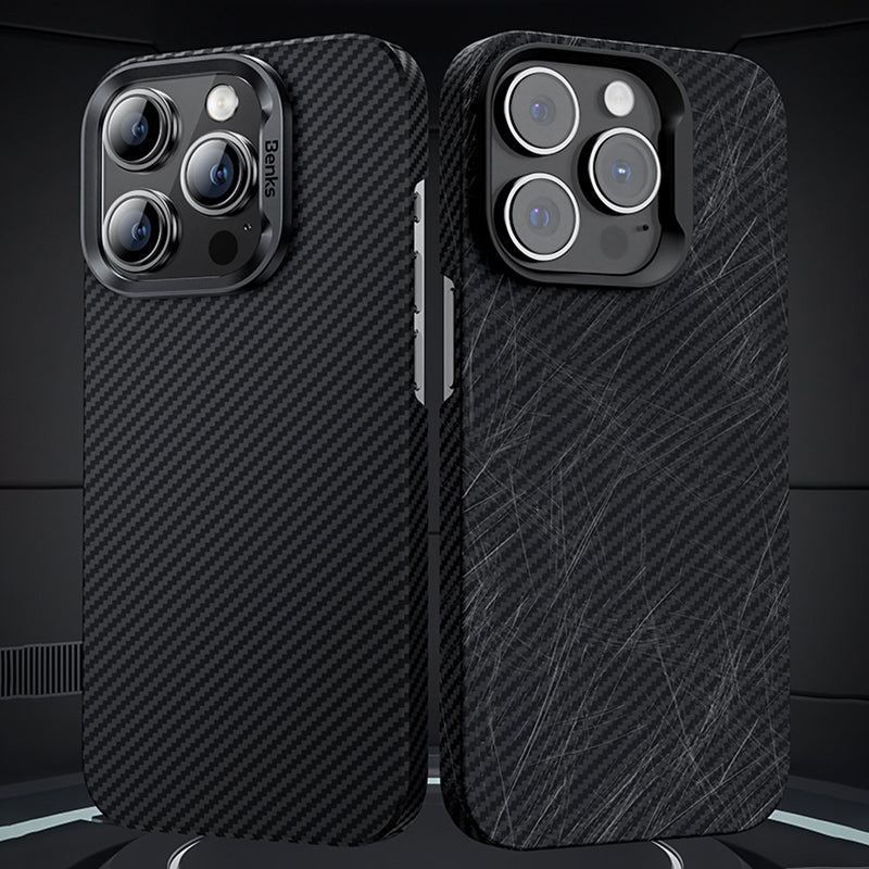 ELECTROPRIME For iPhone 15 Benks 600D MagSafe Kevlar Carbon Fiber Shockproof Phone Case(Black)