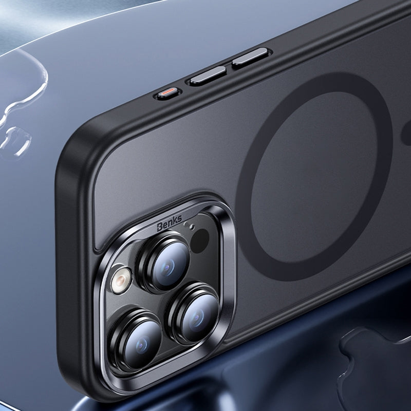 ELECTROPRIME For iPhone 15 Plus Benks Skin Feel Series MagSafe Magnetic Shockproof Phone Case(Black)
