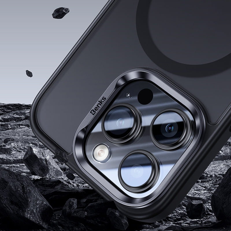 ELECTROPRIME For iPhone 15 Plus Benks Skin Feel Series MagSafe Magnetic Shockproof Phone Case(Black)