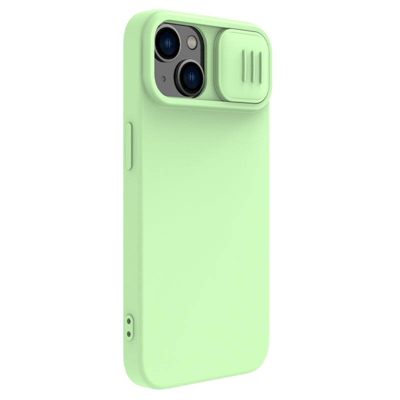 ELECTROPRIME For iPhone 15 NILLKIN CamShield Liquid Silicone Phone Case(Green)