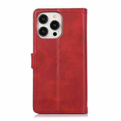 ELECTROPRIME For iPhone 15 Wristband Card Slot Leather Phone Case(Red)