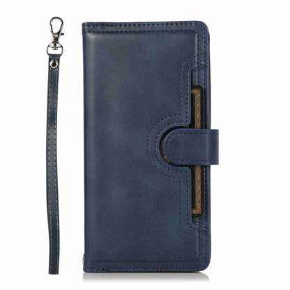 ELECTROPRIME For iPhone 15 Wristband Card Slot Leather Phone Case(Blue)