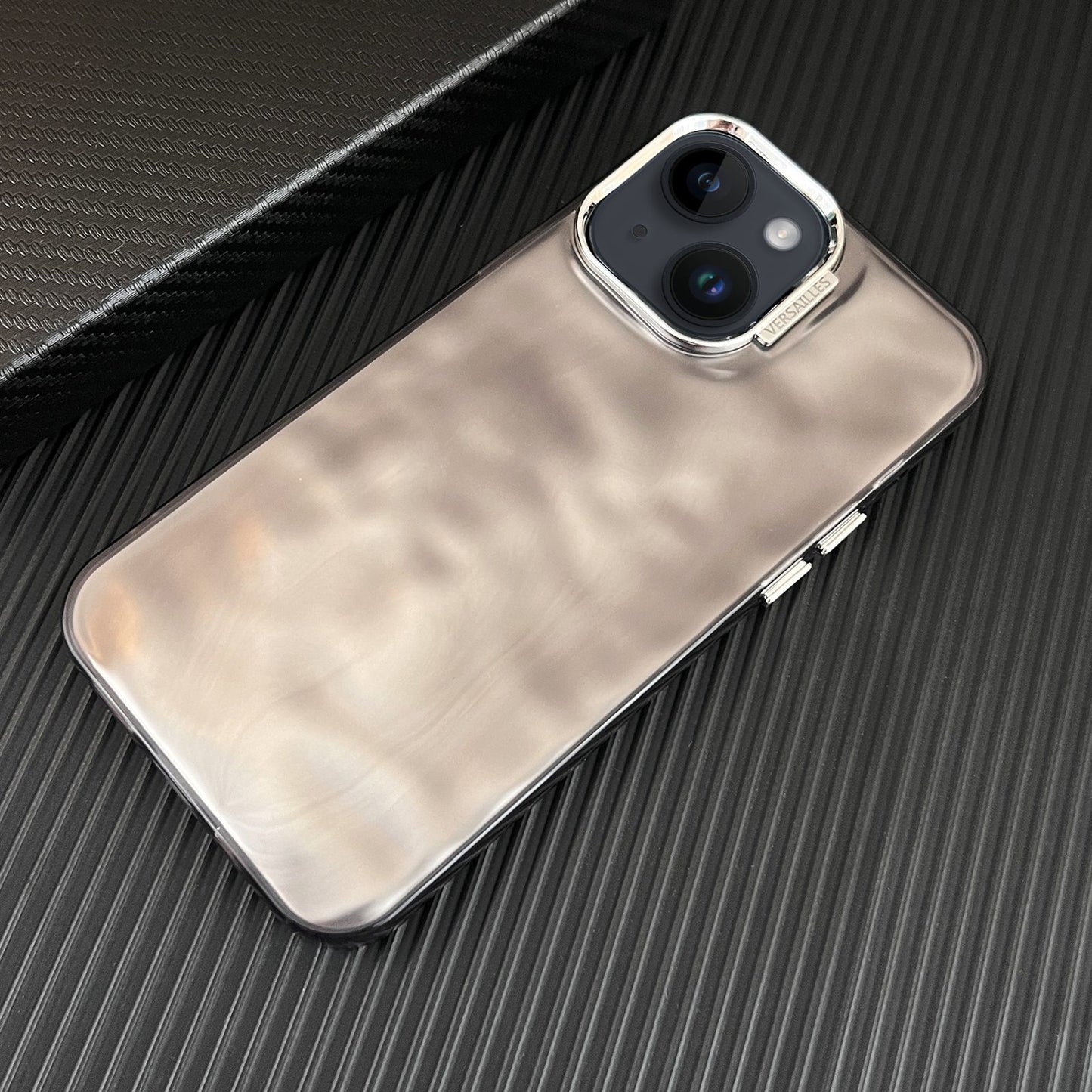 ELECTROPRIME For iPhone 15 3D IMD Water Ripple TPU + Acrylic Electroplated Phone Case(Black)