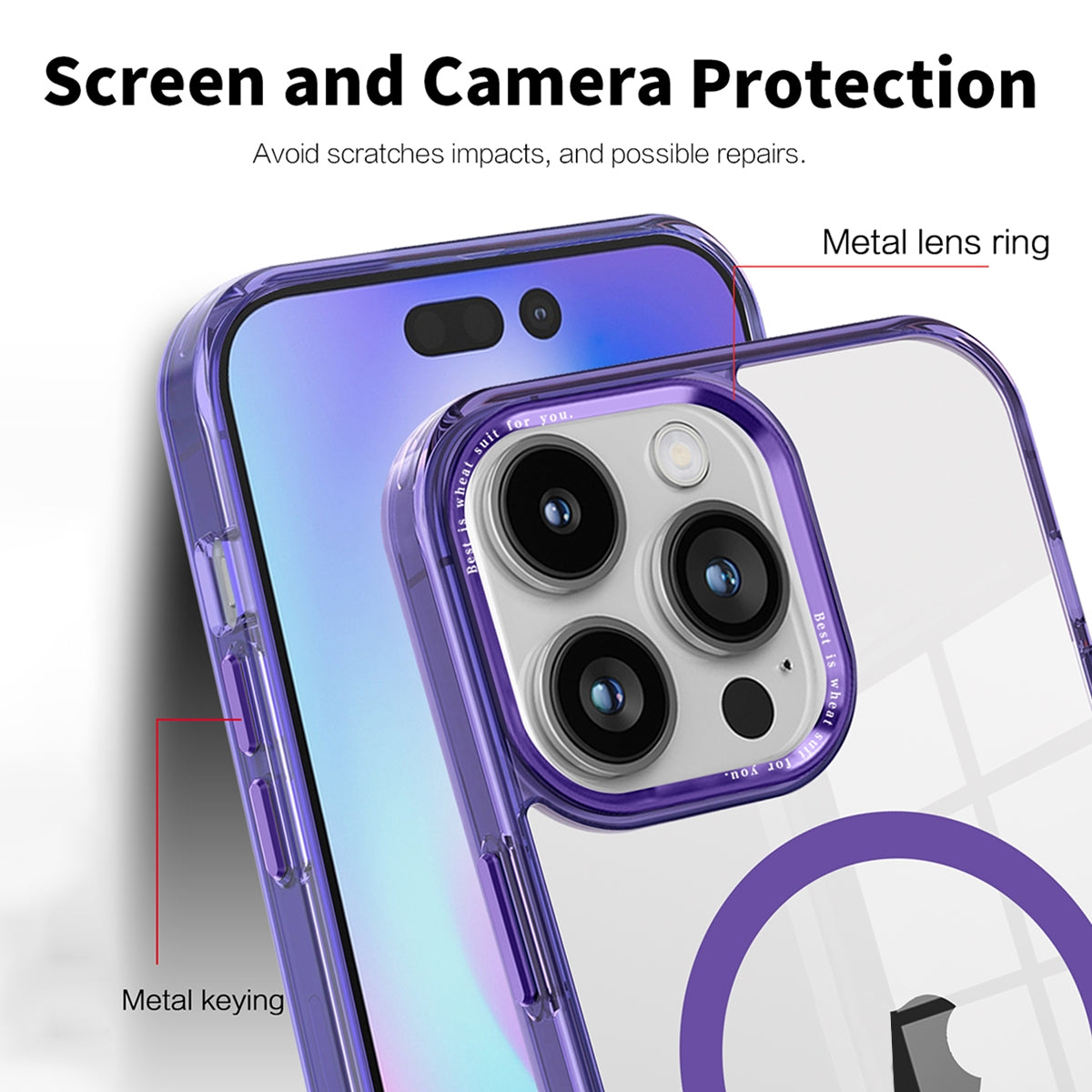 ELECTROPRIME For iPhone 15 Plus Ice Color Magnetic Series TPU Hybrid Acrylic Magsafe Phone Case(Pink)
