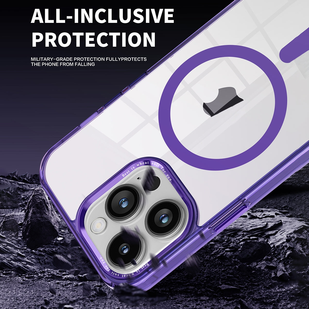 ELECTROPRIME For iPhone 15 Plus Ice Color Magnetic Series TPU Hybrid Acrylic Magsafe Phone Case(Pink)