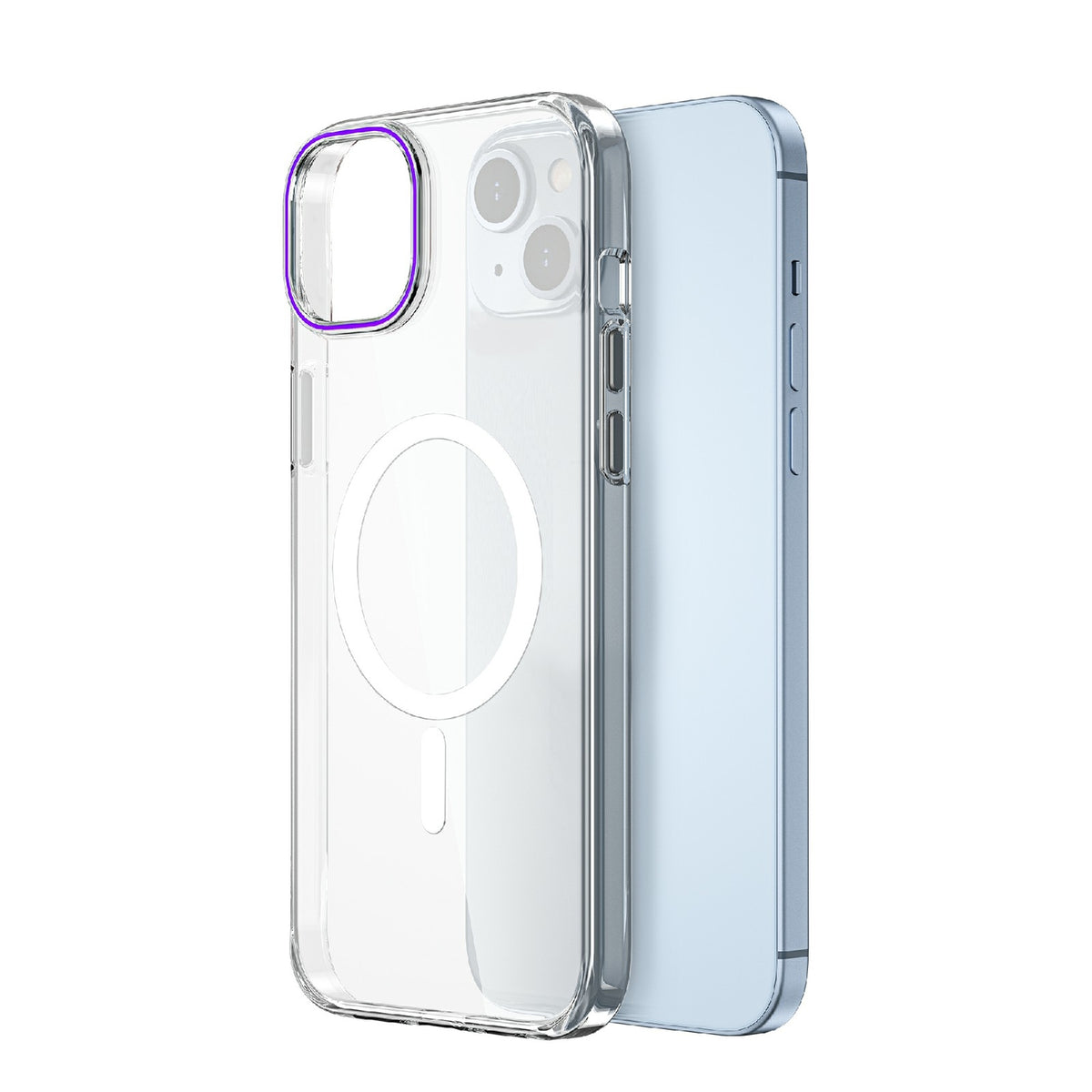 ELECTROPRIME For iPhone 15 WIWU ZYS-013 Crystal MagSafe Phone Case(Purple)