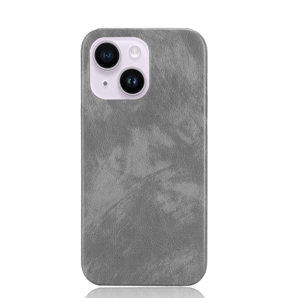 ELECTROPRIME For iPhone 15 Litchi Texture Back Cover Phone Case(Grey)