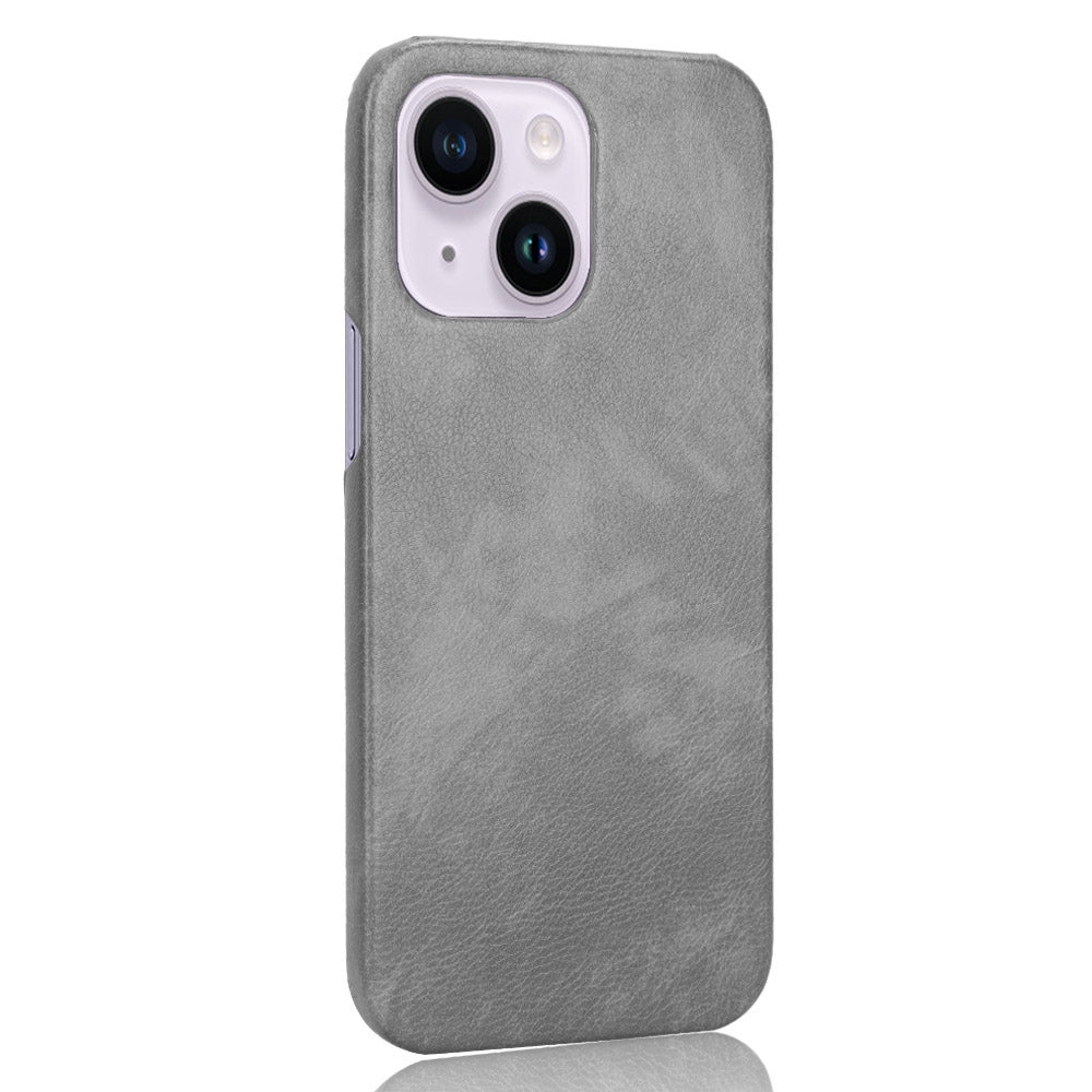ELECTROPRIME For iPhone 15 Litchi Texture Back Cover Phone Case(Grey)
