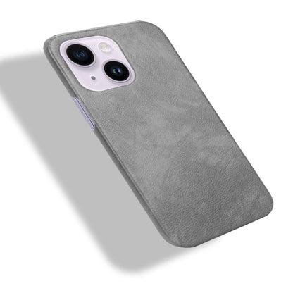 ELECTROPRIME For iPhone 15 Litchi Texture Back Cover Phone Case(Grey)