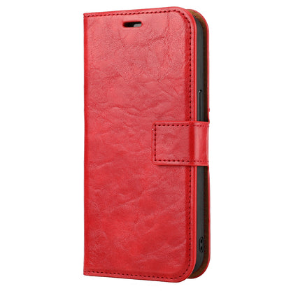 ELECTROPRIME For iPhone 15 Crazy Horse Texture Detachable Horizontal Flip PU Case(Red)