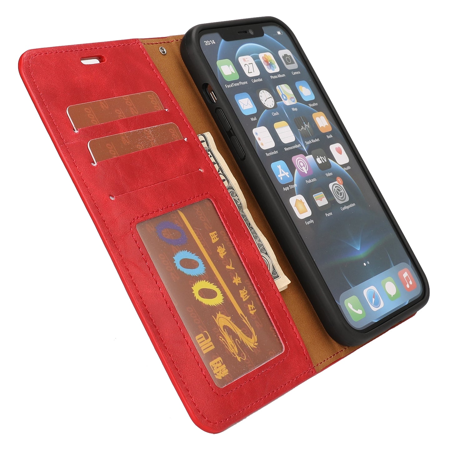 ELECTROPRIME For iPhone 15 Crazy Horse Texture Detachable Horizontal Flip PU Case(Red)