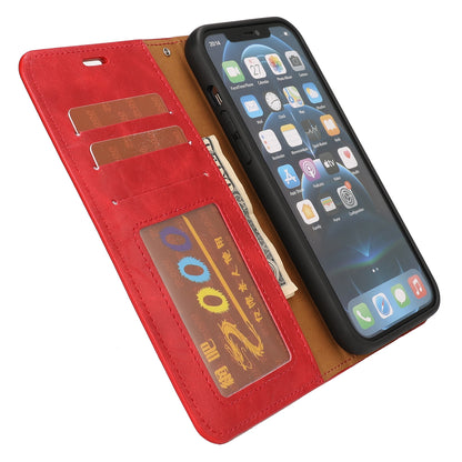 ELECTROPRIME For iPhone 15 Crazy Horse Texture Detachable Horizontal Flip PU Case(Red)