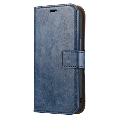 ELECTROPRIME For iPhone 15 Crazy Horse Texture Detachable Horizontal Flip PU Case(Blue)