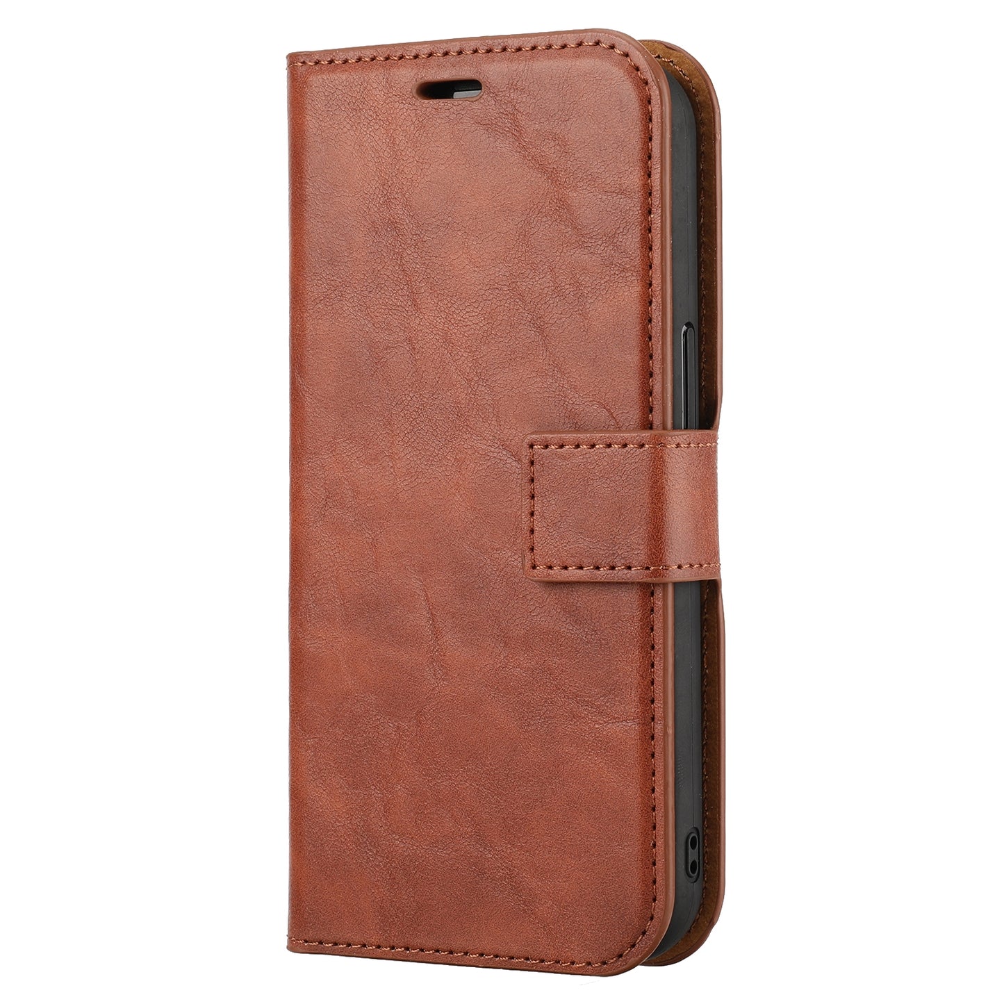ELECTROPRIME For iPhone 15 Crazy Horse Texture Detachable Horizontal Flip PU Case(Brown)