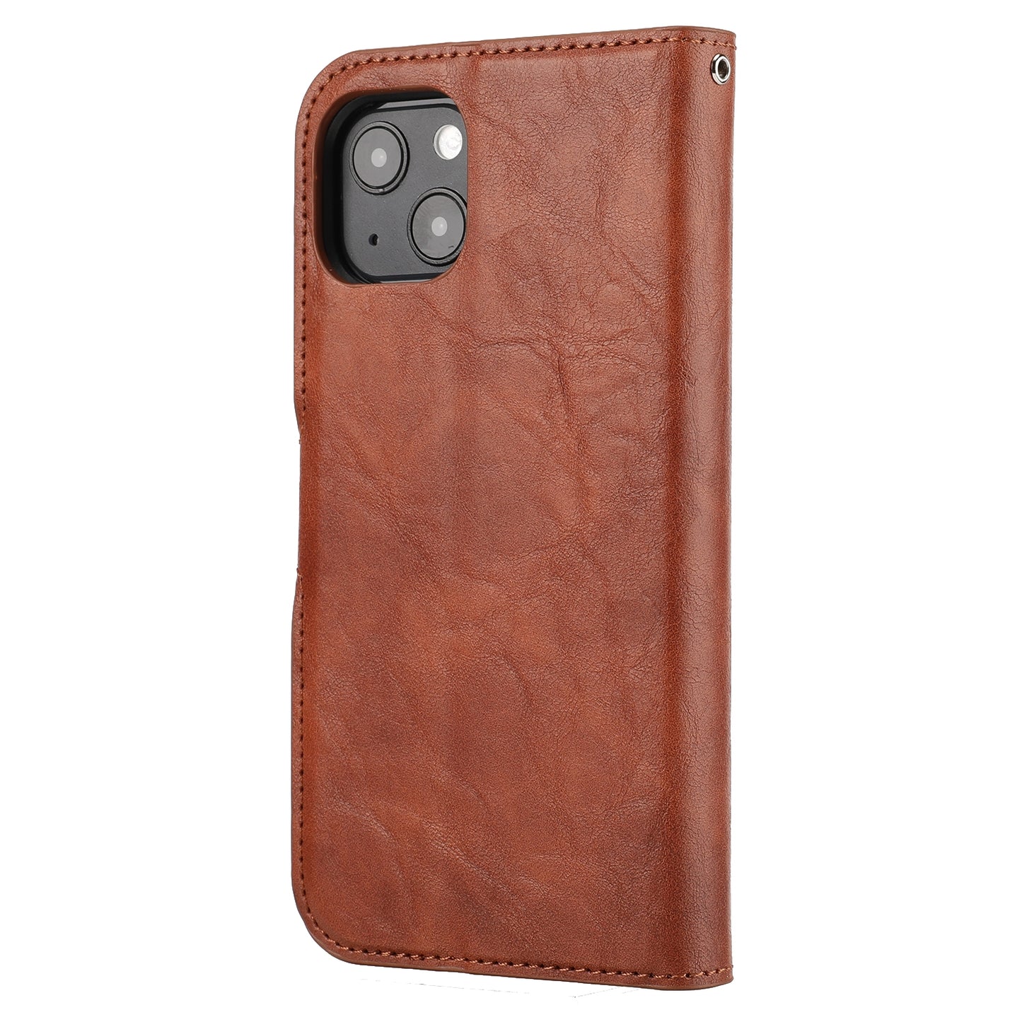 ELECTROPRIME For iPhone 15 Crazy Horse Texture Detachable Horizontal Flip PU Case(Brown)