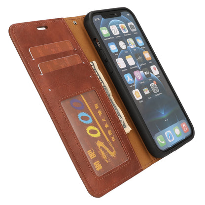 ELECTROPRIME For iPhone 15 Crazy Horse Texture Detachable Horizontal Flip PU Case(Brown)