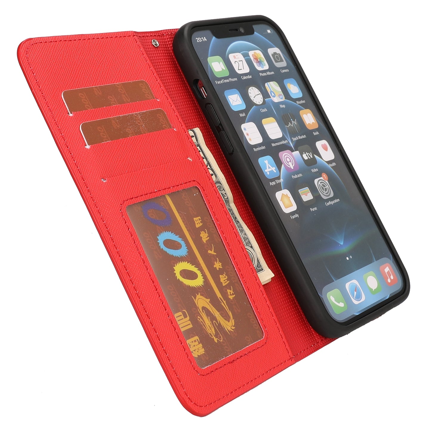 ELECTROPRIME For iPhone 15 Cross Texture Detachable Horizontal Flip PU Leather Case(Red)