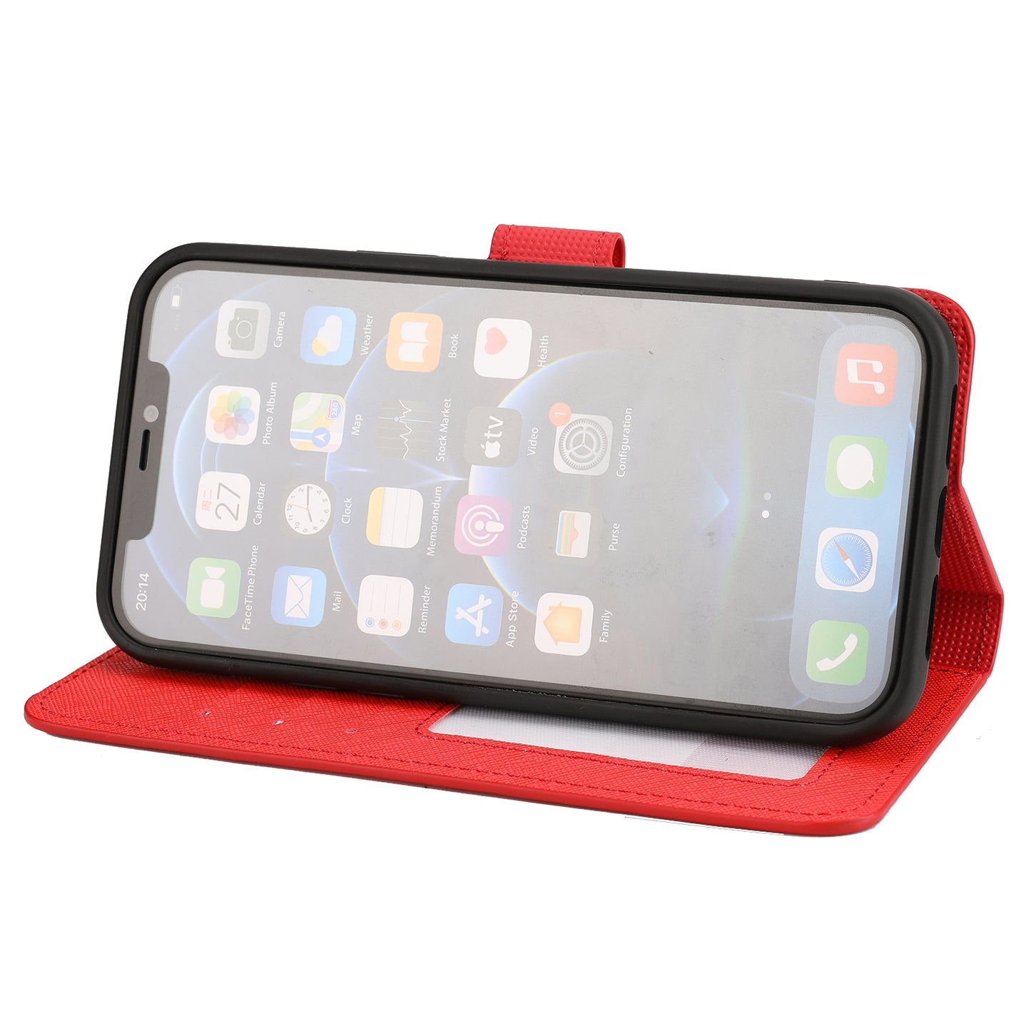 ELECTROPRIME For iPhone 15 Cross Texture Detachable Horizontal Flip PU Leather Case(Red)