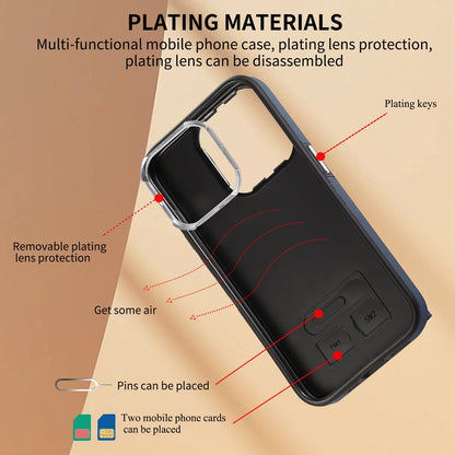 ELECTROPRIME For iPhone 15 Brushed Texture Wallet Ring Holder Phone Case(Blue)