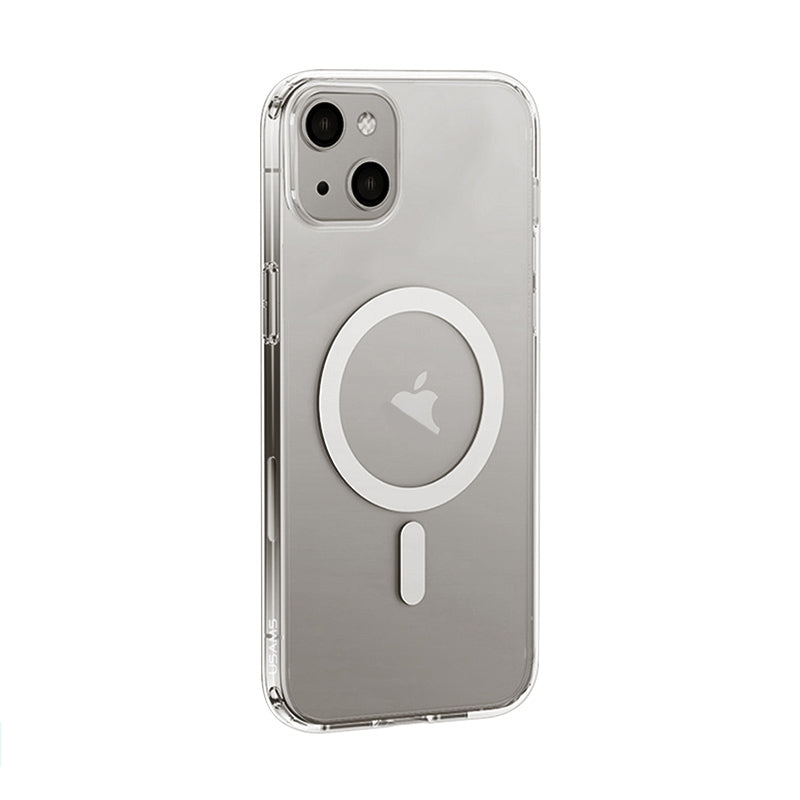 ELECTROPRIME For iPhone 15 Plus USAMS Ice Magnet Series MagSafe PC Hybrid TPU Phone Case(Transparent)