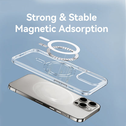 ELECTROPRIME For iPhone 15 Plus USAMS Ice Magnet Series MagSafe PC Hybrid TPU Phone Case(Transparent)