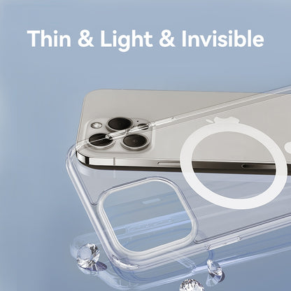 ELECTROPRIME For iPhone 15 Plus USAMS Ice Magnet Series MagSafe PC Hybrid TPU Phone Case(Transparent)
