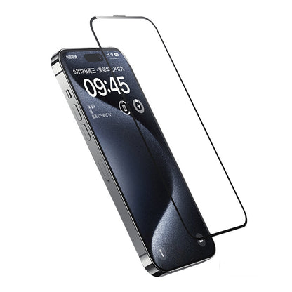 ELECTROPRIME For iPhone 15 Plus USAMS 0.3mm 9D High Alumina Full Screen Tempered Film(Black)