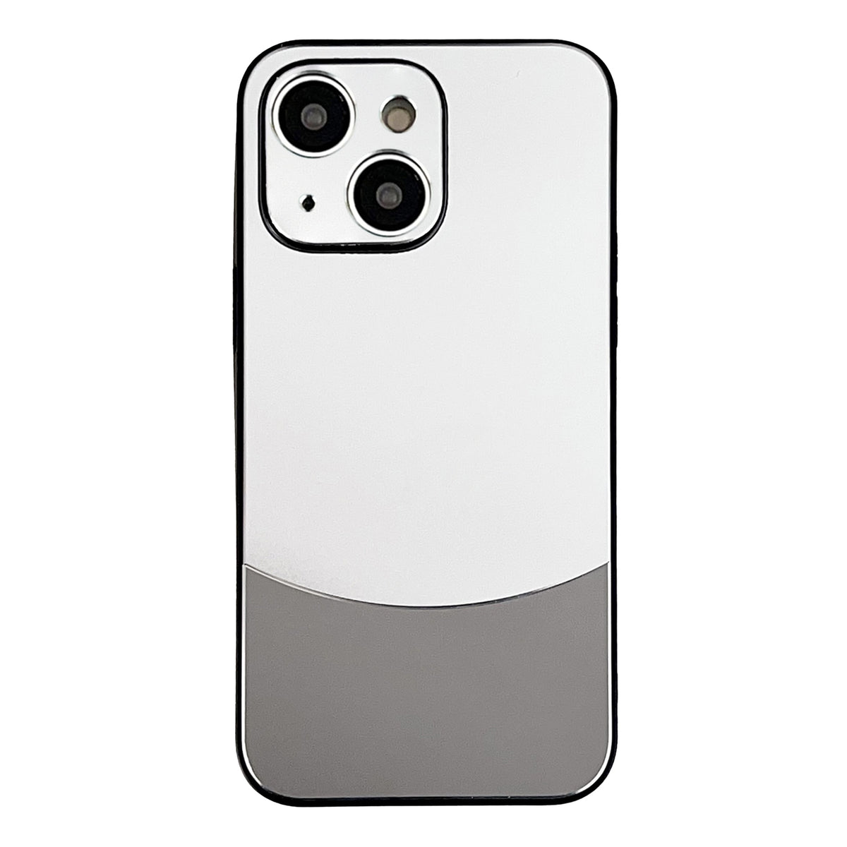 ELECTROPRIME For iPhone 15 Shockproof Frosted PC Silicone Frame Phone Case(Silver)