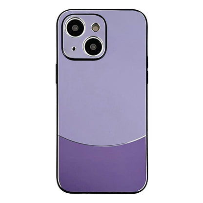 ELECTROPRIME For iPhone 15 Shockproof Frosted PC Silicone Frame Phone Case(Purple)