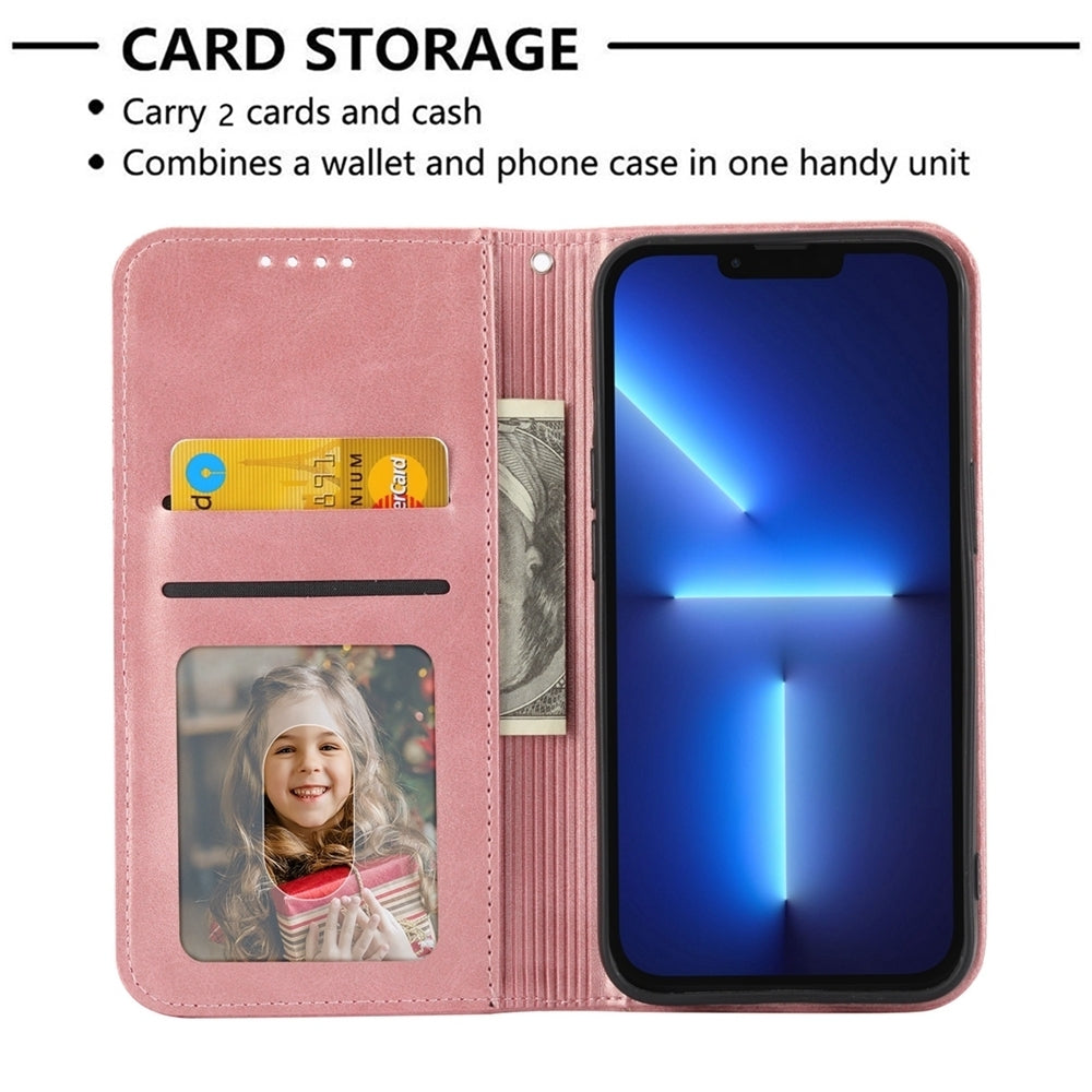 ELECTROPRIME For iPhone 15 Cubic Grid Calf Texture Magnetic Leather Phone Case(Rose Gold)