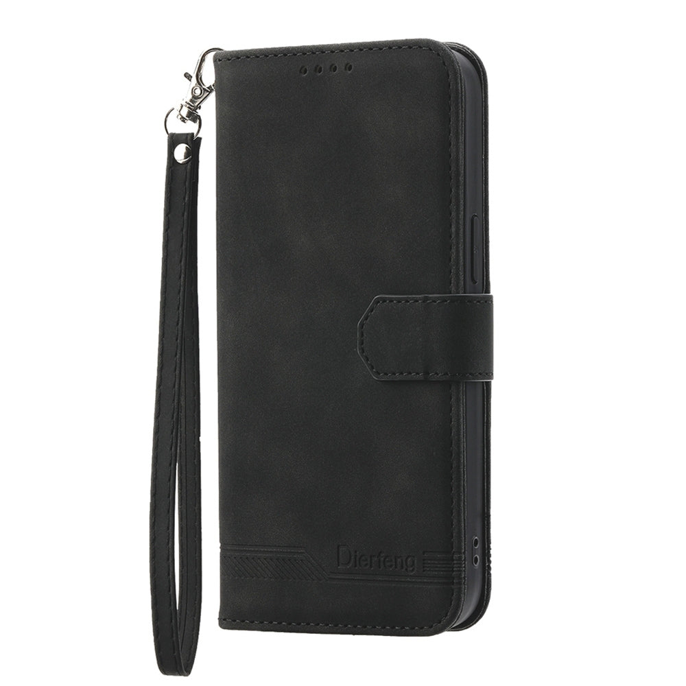 ELECTROPRIME For iPhone 15 Dierfeng Dream Line TPU + PU Leather Phone Case(Black)