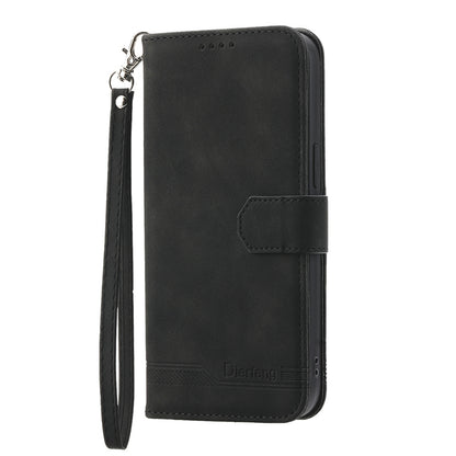 ELECTROPRIME For iPhone 15 Dierfeng Dream Line TPU + PU Leather Phone Case(Black)