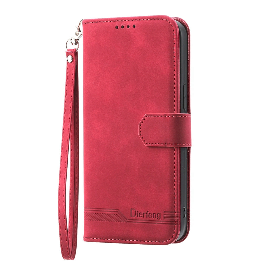 ELECTROPRIME For iPhone 15 Dierfeng Dream Line TPU + PU Leather Phone Case(Red)