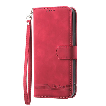 ELECTROPRIME For iPhone 15 Dierfeng Dream Line TPU + PU Leather Phone Case(Red)