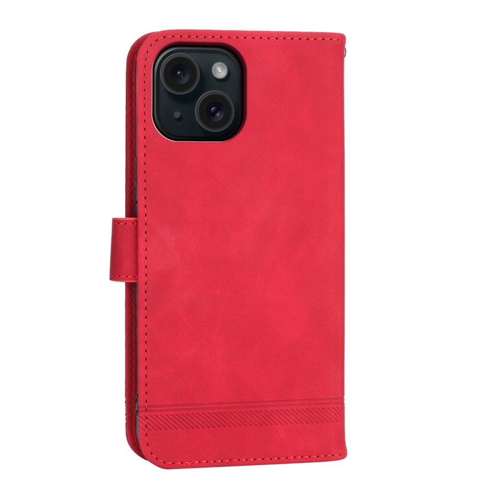 ELECTROPRIME For iPhone 15 Dierfeng Dream Line TPU + PU Leather Phone Case(Red)