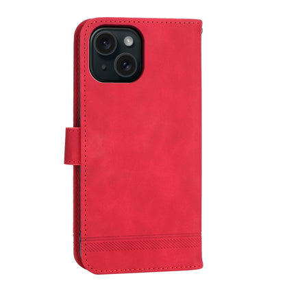 ELECTROPRIME For iPhone 15 Dierfeng Dream Line TPU + PU Leather Phone Case(Red)