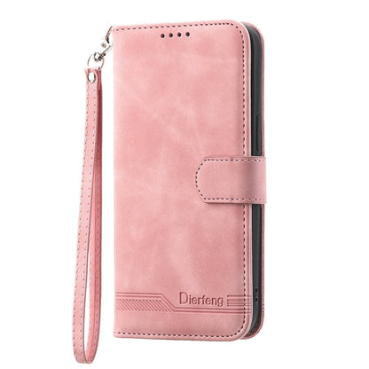 ELECTROPRIME For iPhone 15 Dierfeng Dream Line TPU + PU Leather Phone Case(Pink)