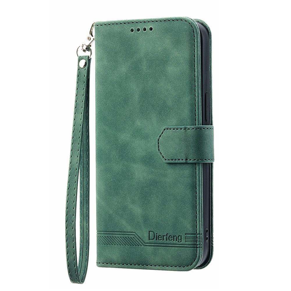 ELECTROPRIME For iPhone 15 Dierfeng Dream Line TPU + PU Leather Phone Case(Green)