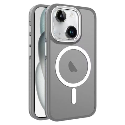 ELECTROPRIME For iPhone 15 Two-color Frosted MagSafe Magnetic Phone Case(Grey)