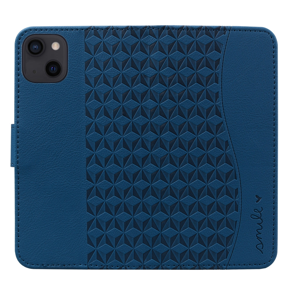ELECTROPRIME For iPhone 15 Plus Business Diamond Buckle Leather Phone Case with Lanyard(Royal Blue)